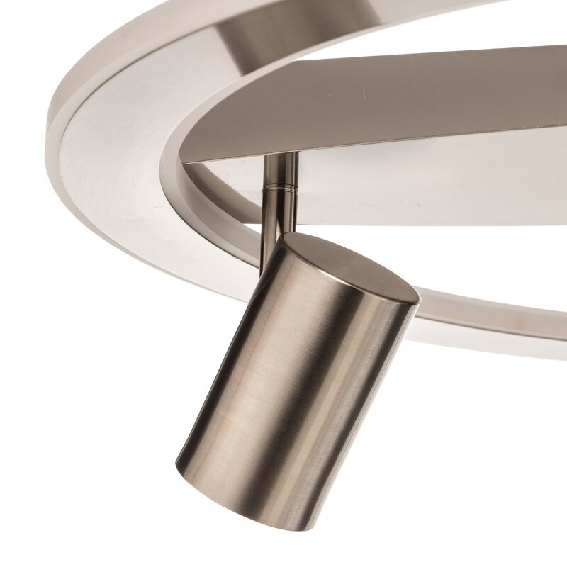 Lindby Deckenlampe Deckenleuchte LED Lampe Berisha nickel satiniert rund weiß - 4251911728804