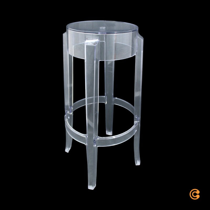 Kartell Charles Sitz Hocker Sitzhocker Barhocker transparent Stuhl 75 cm - 8034105780361