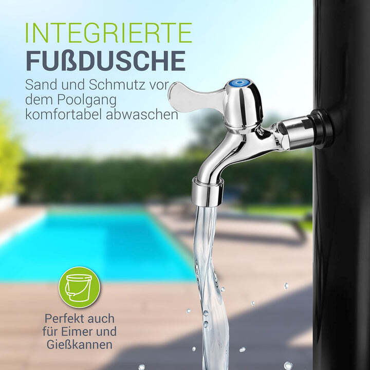 Solardusche Victoria Gartendusche 35l Regendusche Temperaturregelung schwarz - 4260565523307
