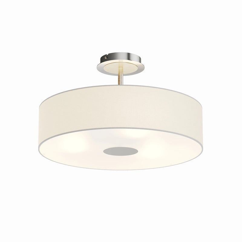 Lindby Josia Deckenleuchte Nickel/Chrom 28cm dimmbar E27 3-flammig - 12582211419152