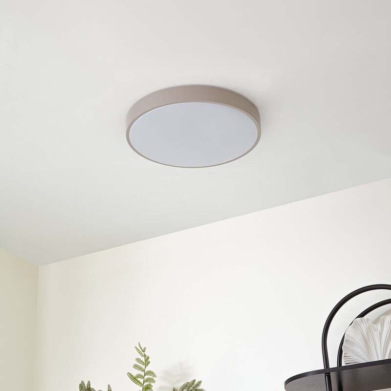Lindby Deckenleuchte Deckenlampe Leuchte Lampe LED Zylo beige dimmbar CCT - 4255830902796