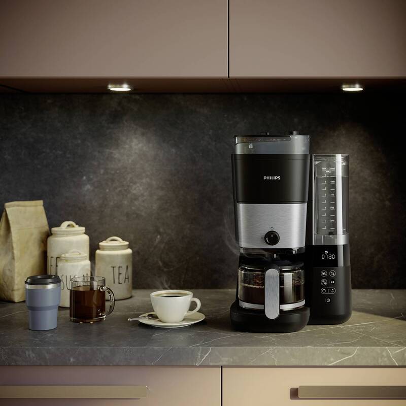 Philips Home HD7900/01 Kaffeemaschine mit Mahlwerk 10 Tassen Schwarz Silber - 8720389023422