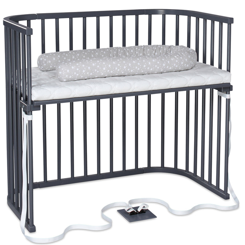 babybay Beistellbett Babybett Boxspring XXL Gurtbefestigung grau SIEHE TEXT/FOTO - 2000575934203