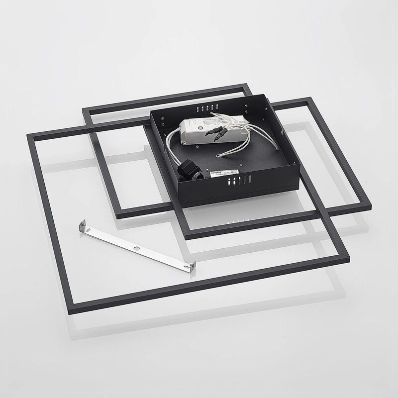 LED Deckenleuchte Lampe Lindby Leuchte Schwarz Aluminium Nelinka Wohnzimmer Essz - 4251911725469