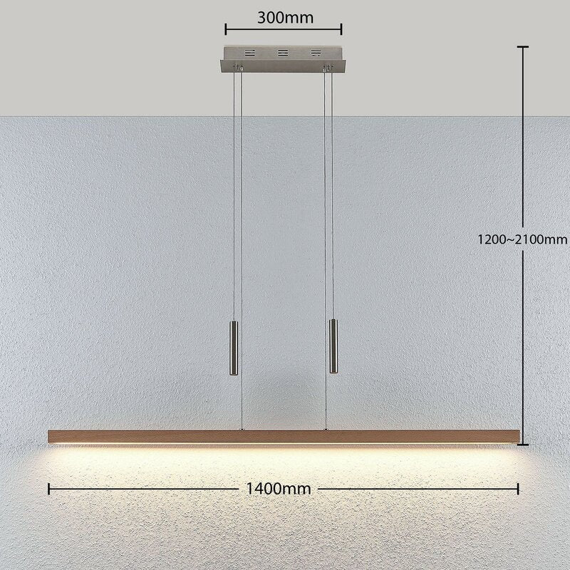 Lucande LED Hängeleuchte Pendelleuchte Tamlin Holz Buche natur Esszimmer Wohnzim - 4251096562507