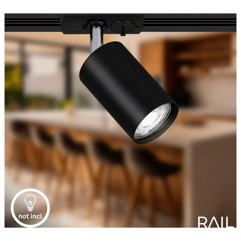 Briloner Schienen-Komplett-System GU10 1-phasig 6-flammig LED schwarz 2250mm - 4002707461265