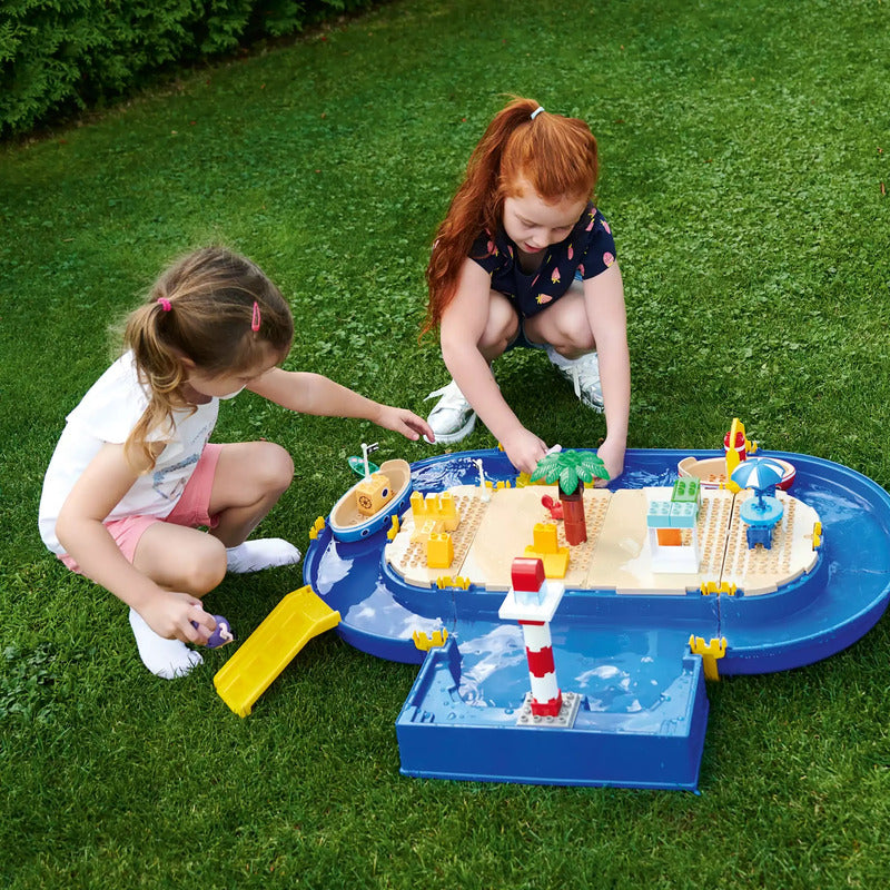 BIG Waterplay Set Peppa Pig Holiday Spielzeug Set mit Booten und Figuren bunt - 4004943551403