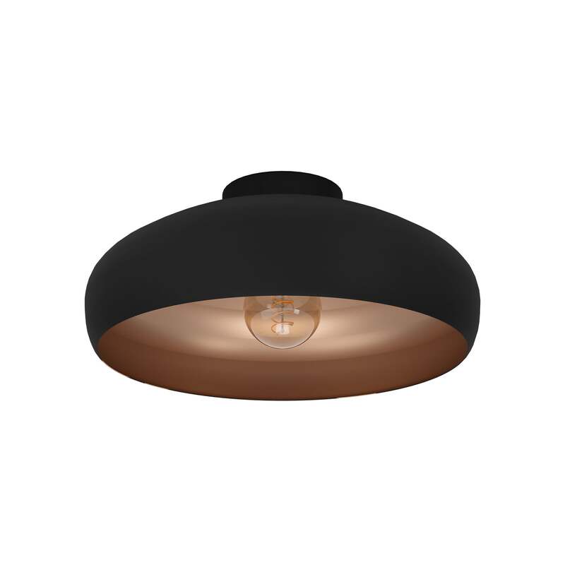 Zipcode Design Deckenleuchte 1 flammig Campbell Lampe Bündig Schwarz Metall - 9002759945473