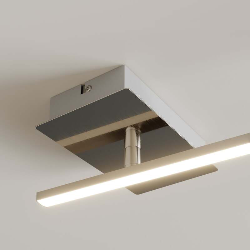TRIO LIGHTING Deckenlampe Indira LED dimmbar schwenkbar nickel matt 245x50cm - 4017807385786