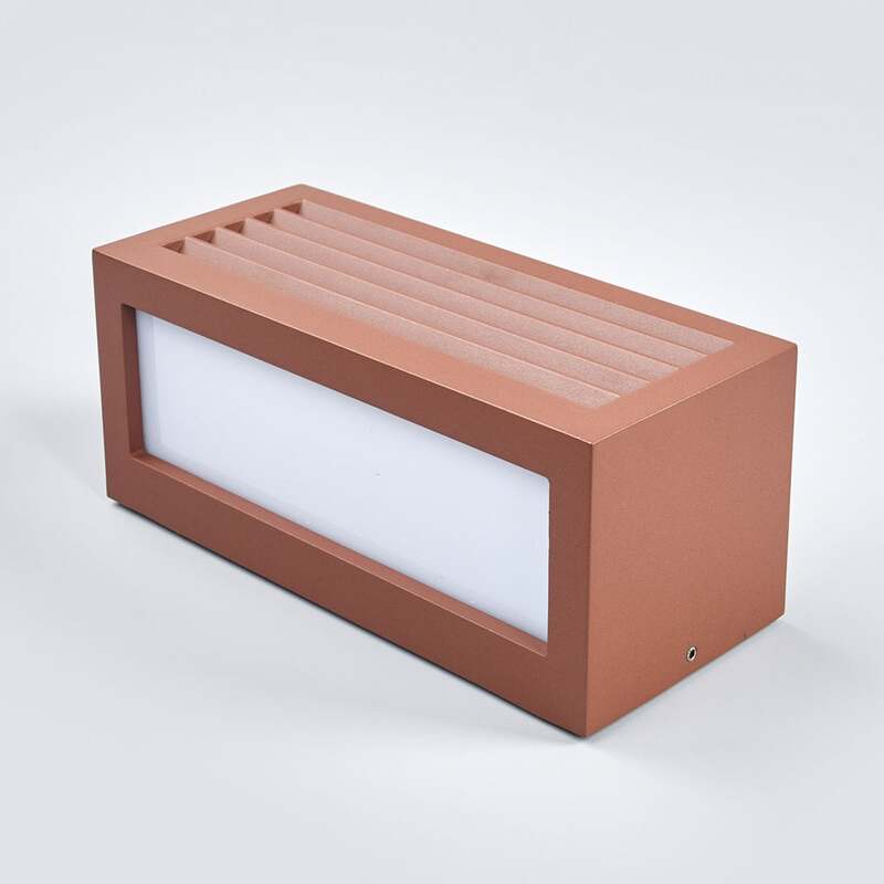 SLV Außenwandleuchte Box L E27 Gartenleuchte Lampe rostbraun IP44 25x11cm Licht - 4024163129381
