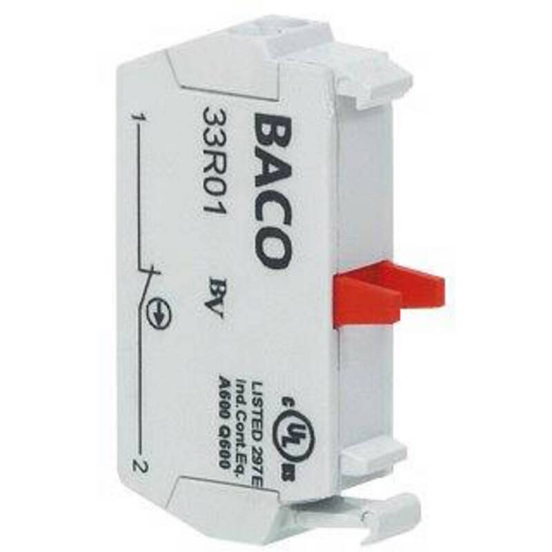 BACO Kontaktelement 33R10 1 Schließer tastend 600V IP20 Frontbefestigung 1 St. - 2050001687791