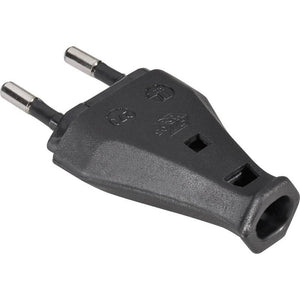 B-Ware Martin Kaiser Eurostecker Stecker Schwarz 230 V IP20 2polig H03VV-F 175 STÜCK