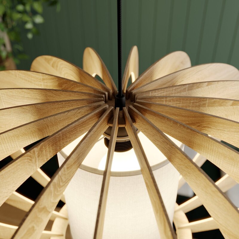 Euluna Hängeleuchte Modern A L Pendelleuchte Deckenlampe Lampe Holz E27 Ø 60 cm - 5902335267767
