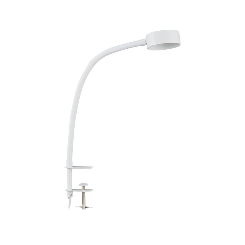 Lindby Schraubklemmleuchte Klemmleuchte Jyla Flexarm weiß matt Eisen GX53 - 4251911770674