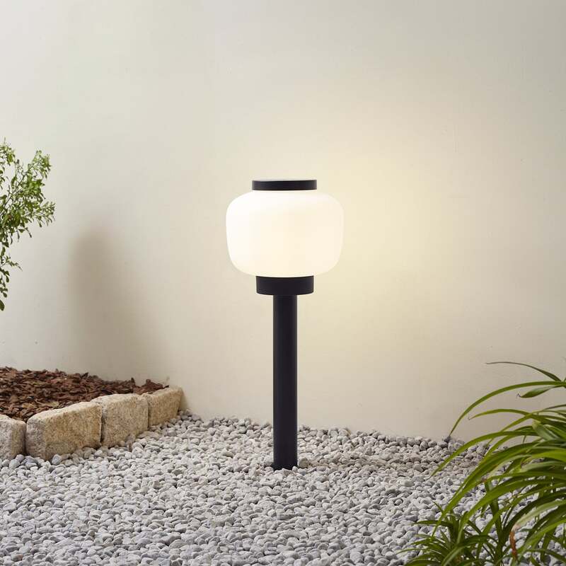 Lindby Sockelleuchte Außenleuchte Gartenleuchte Orfeas schwarz Aluminium 2 STÜCK - 4251911786019