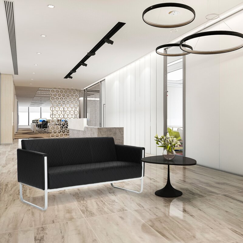 Hjh Office Loungesofa ARUBA STEP Gestell lichtgrau Kunstleder SIEHE TEXT/FOTO - 4260284084066