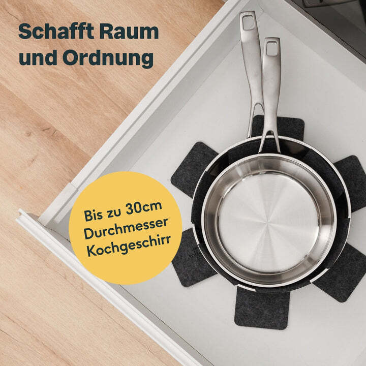 SILBERTHAL Pfannenschoner Topfunterlage Filz Pfannenschutz 35cm Pfanne 6 STÜCK - 4260470463989