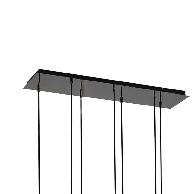Lucande Hängeleuchte Jarven Hängelampe Deckenlampe Lampe 7-flammig schwarz Glas - 4251911791587