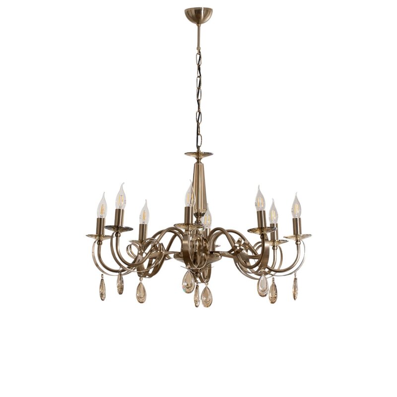 Castro Kronleuchter Lampe messing antik 8-flammig Esszimmer Beleuchtung - 8699508039531