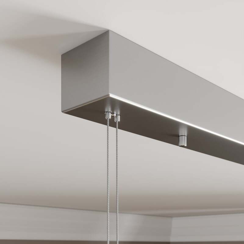 Lucande Hängelampe Hängeleuchte Arnik LED Pendelleuchte dimmbar nickel 120cm - 4251096549164