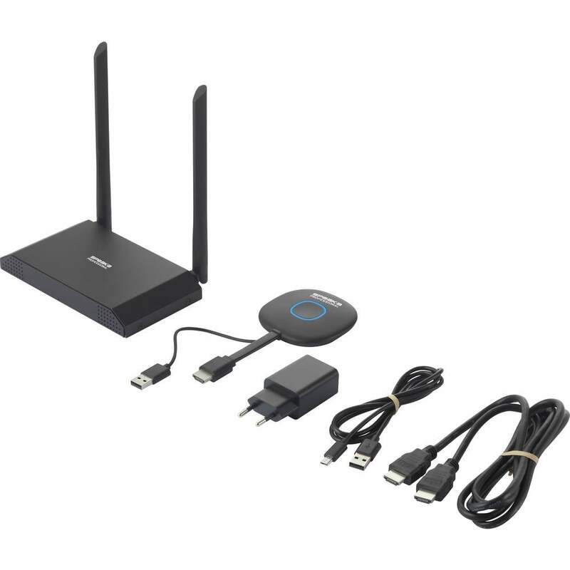 SpeaKa Professional SP-VShare Drahtloses 4K UHD Präsentationssystem 4fach Multi - 4064161161389
