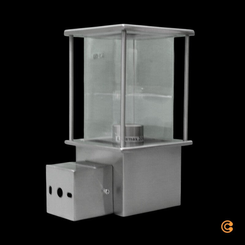 Lindby Außenwandleuchte Wandlampe Edelstahl Caspa silber eckig E27 LED Leuchte - 4251096549461