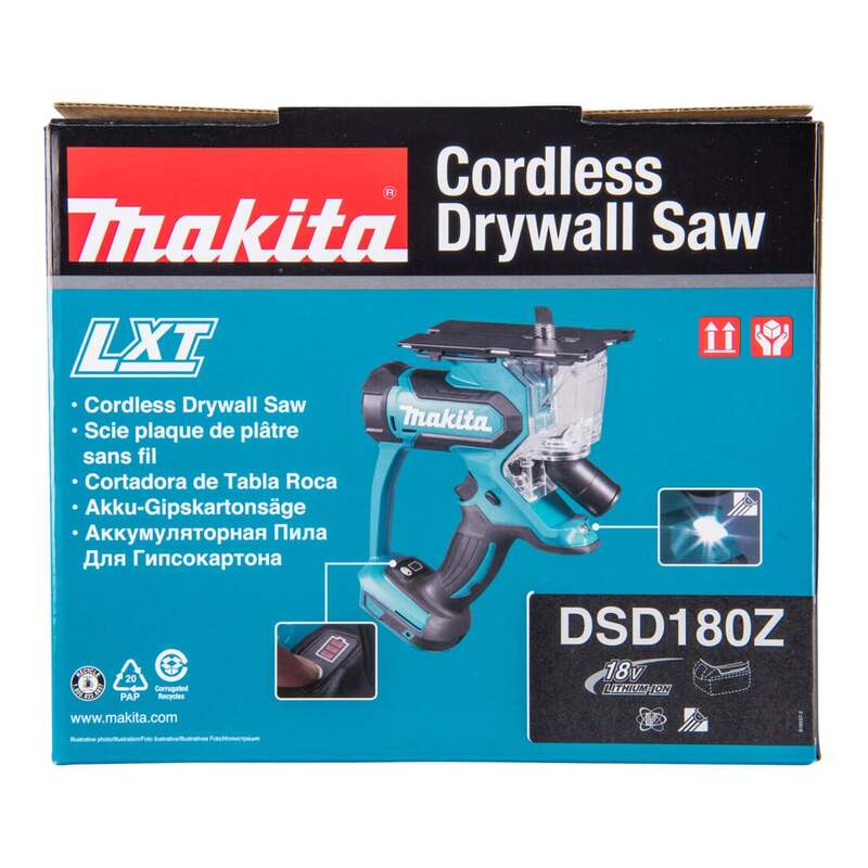 Makita Akku-Gipskartonsäge DSD180Z Akku-Schneider 30mm Schnittleistung blau - 0088381826853