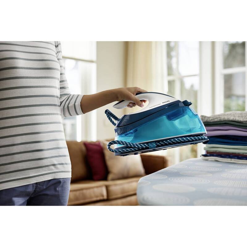 Philips Home Dampfbügelstation Dampfbügeleisen GC7840/20 2400W Blau-Weiß 1.5l - 8710103935841