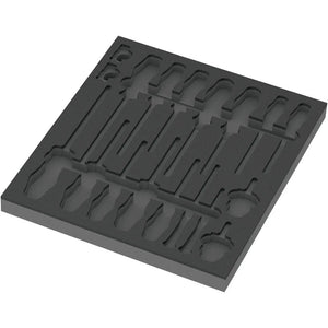 B-Ware Wera Schaumstoffeinlage Werkzeugeinlage 344x392x30mm schwarz für Werkstattwagen