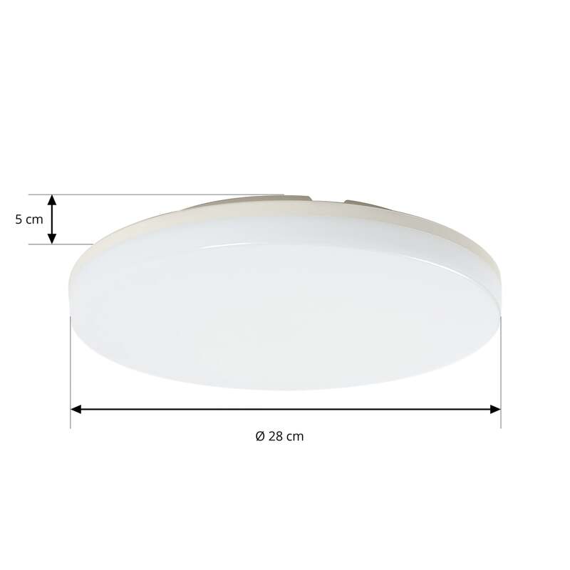 Prios LED-Deckenlampe Artin Ø 28 cm weiß CCT IP65 2880 lm 16,2 W - 4251911707298
