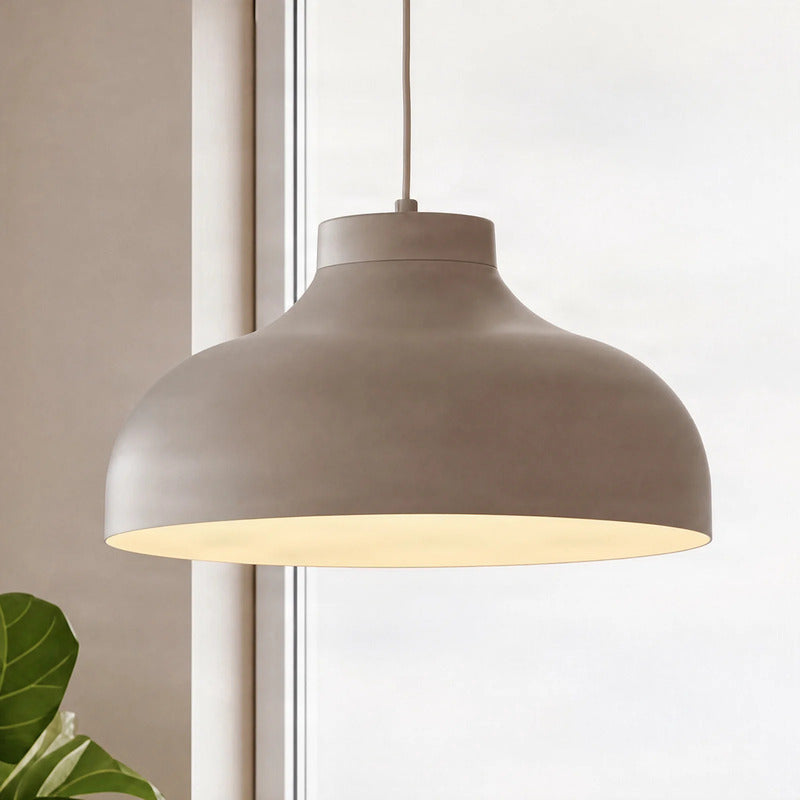 Hängeleuchte Basca LED Pendelleuchte dimmbar beige matt Ø40cm E27 Stahl Leuchte - 5907565918335