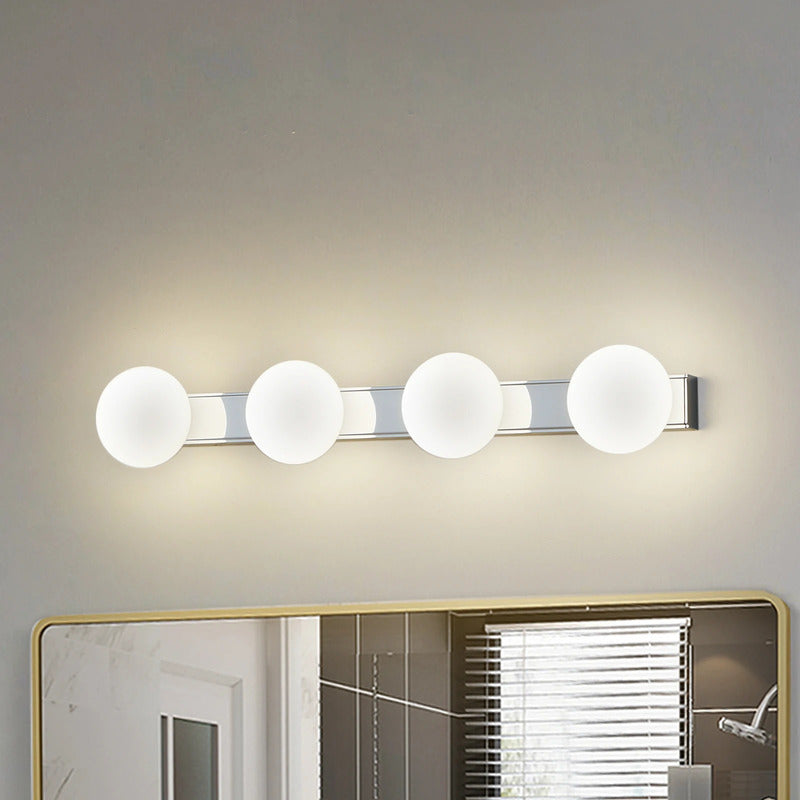 Lucande Badleuchte Wandlampe LED Badezimmerlampe Myrra chrom Glas modern beleuch - 4251911776478