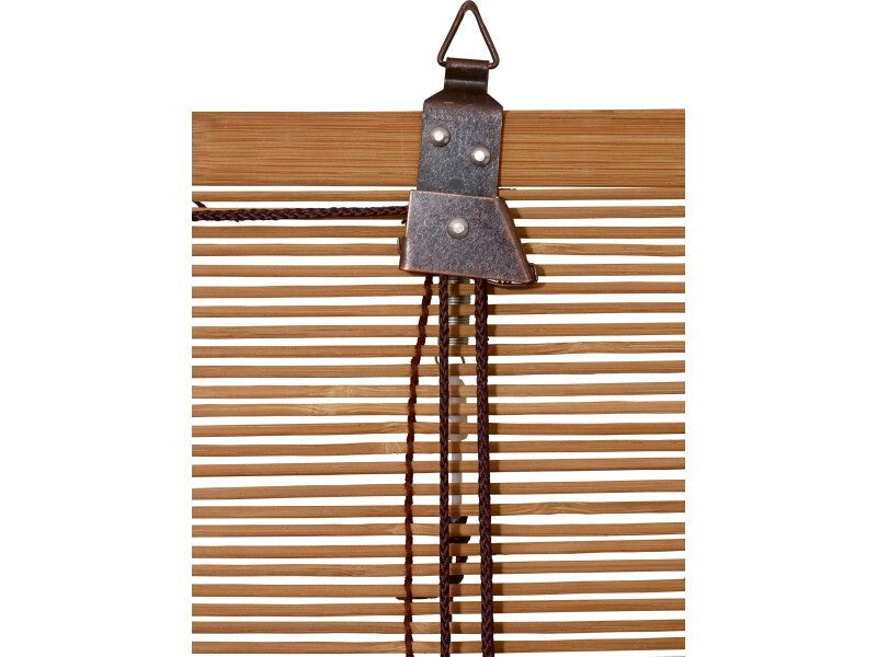 Bambus-Raffrollo 140cm x 160cm Dunkle Eiche Dekorativ Stabile Zugschnüre Natur - 4007873407437