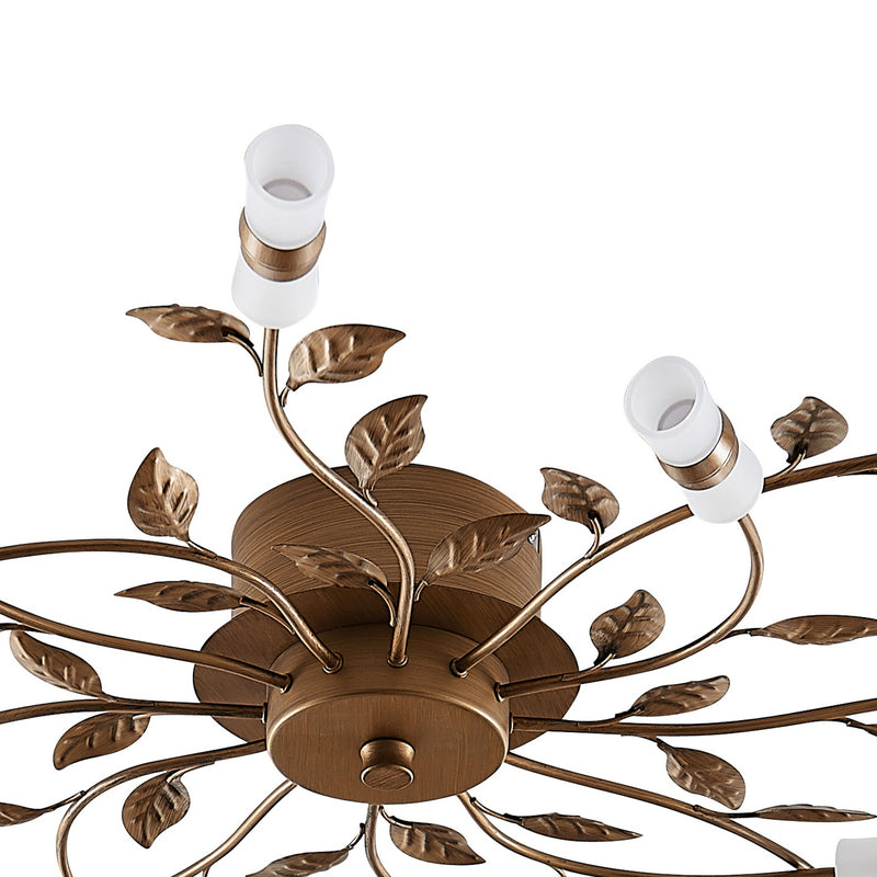 Lindby Deckenleuchte Bentas LED Lampe Leuchte warmweiß bronze Ø80cm 11cm hoch - 4251096574913