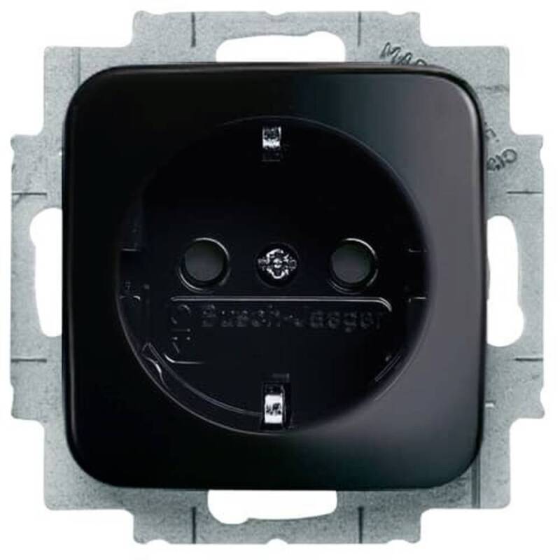 ABB Steckdose Steckdosen Einsatz SCHUKO Schwarz Unterputz Kunststoff 10 STÜCK - 4011395208908