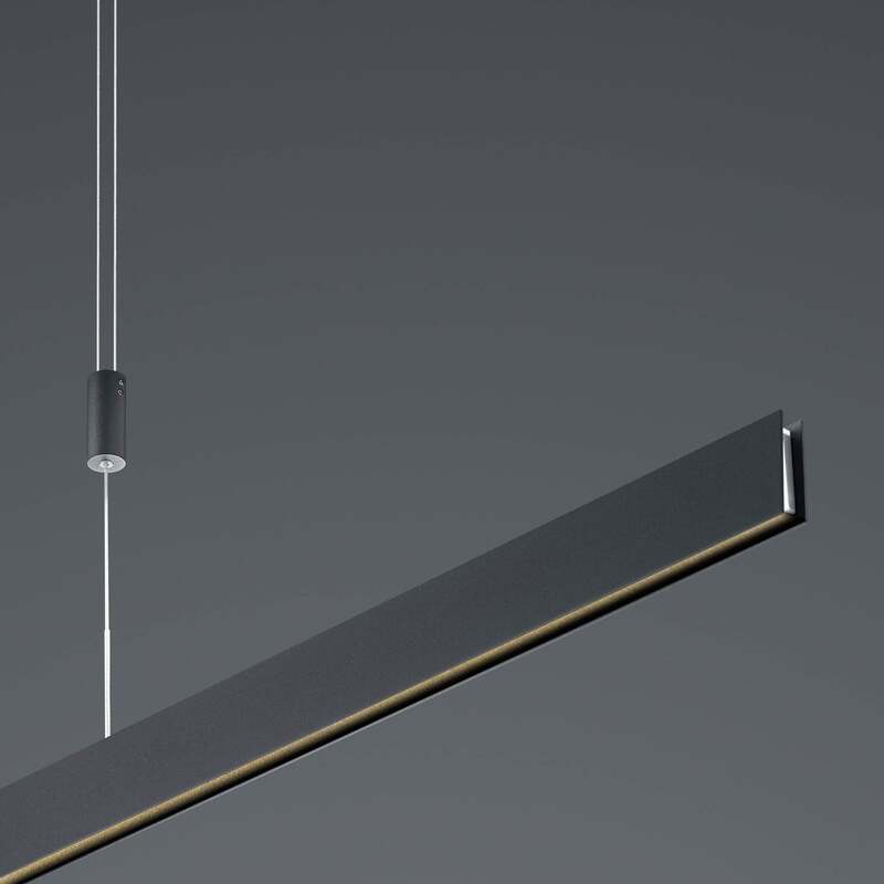 HELL Hängeleuchte Pendelleuchte Delta LED dimmbar schwarz 100cm 28W warmweiß - 4045542225104