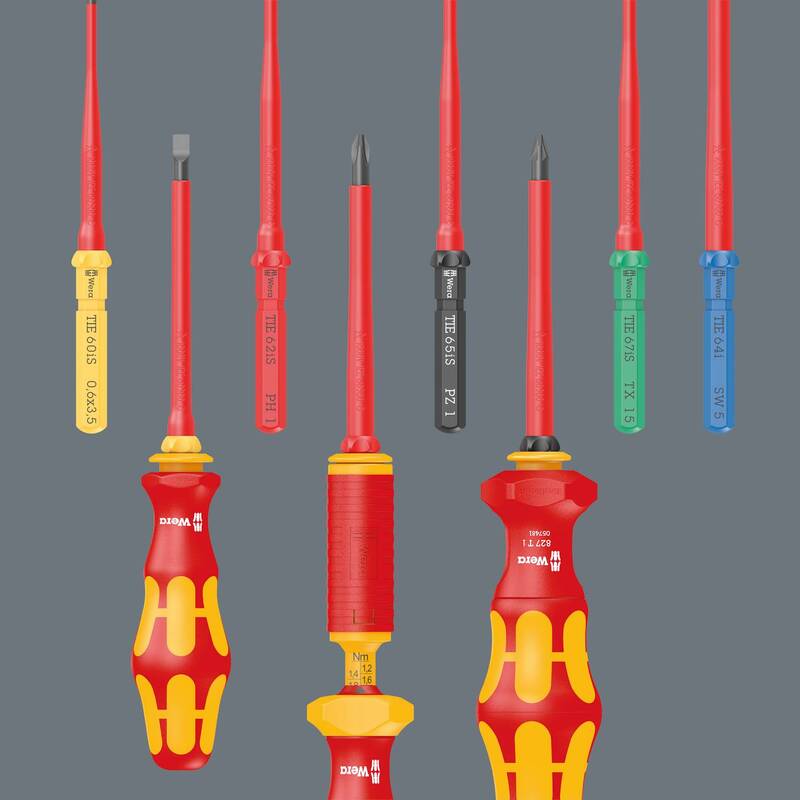 WERA VDE Kraftform Handhalter Set 35tlg mit Wechselklingen und Werkzeugen - 4013288178336