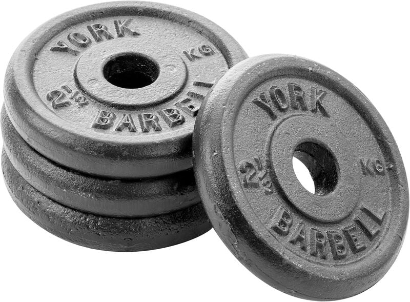 York Fitness Hantelscheiben Krafttraining 4 x 2.5 kg Gusseisenplatten - 14961024203