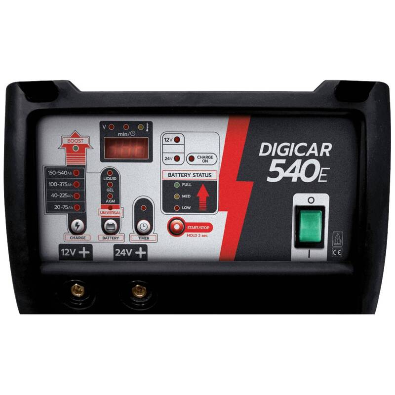 Helvi Digicar 540 E 77230 Kfz-Ladegerät Batterielader 12 V 24 V 55 A 27.5 A - 4030704772305