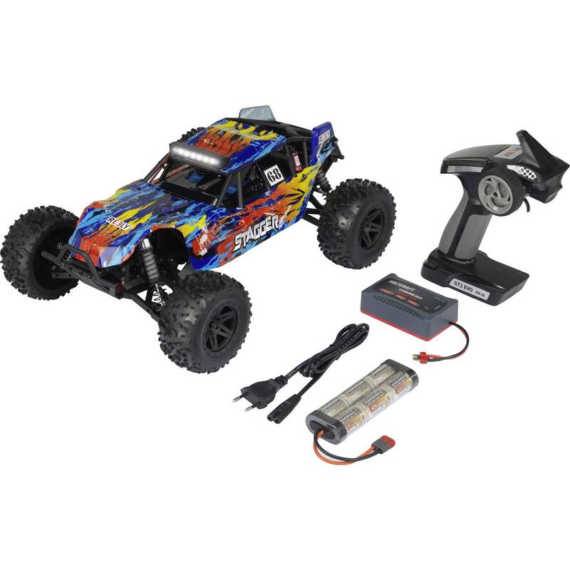 Reely RC Modellauto Elektro Buggy Stagger 1:10 Allradantrieb 30 km/h 100% RtR - 4053199959723