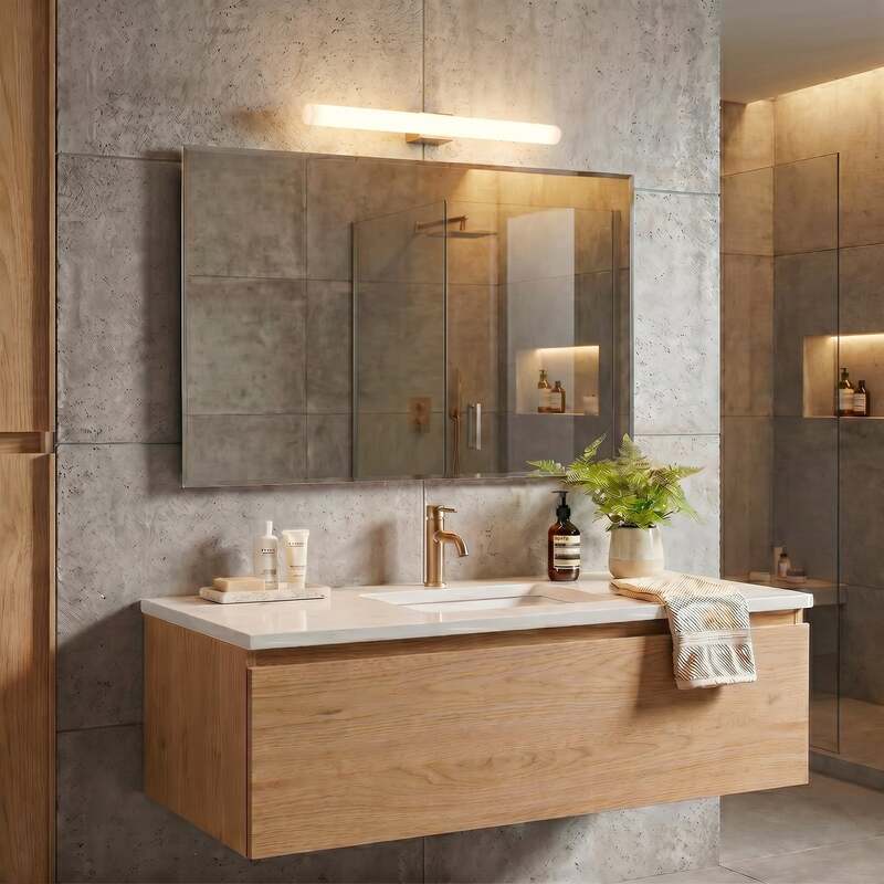 Orion LED Spiegelleuchte Wandleuchte Visagist altmessing Badezimmer 50cm 680lm - 9003090269730