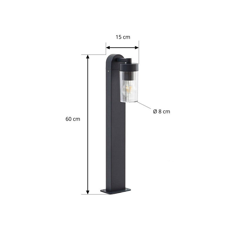 Lindby Wegeleuchte Gartenleuchte Kaliro LED Außenlampe anthrazit 60cm IP54 1xE27 - 4255830909252