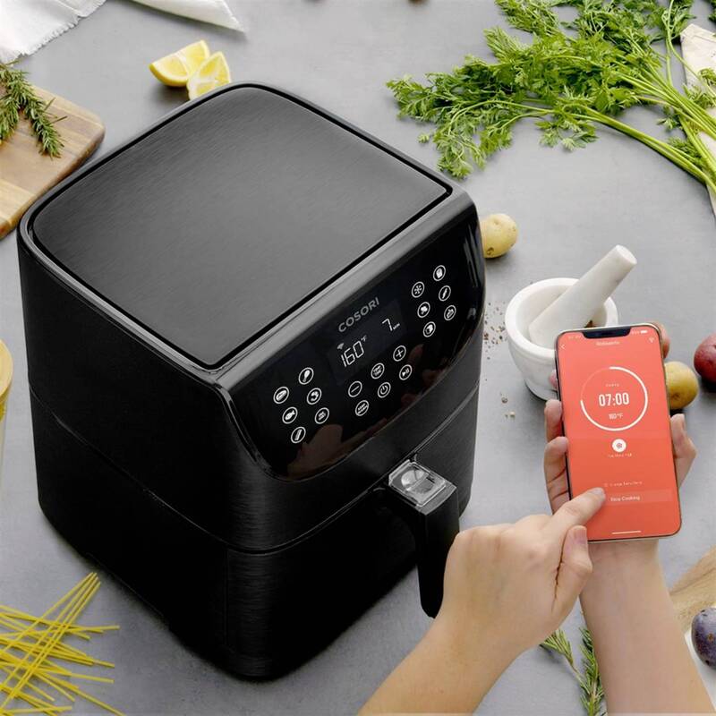 Cosori Heißluft-Fritteuse Airfryer App steuerbar Schwarz Smart Touchdisplay 5,5L - 0810043370066