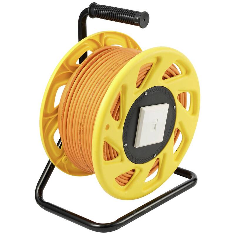 Renkforce Netzwerk Kabeltrommel RJ45 CAT 7a S/FTP 50m orange rund flexibel - 4064161019093