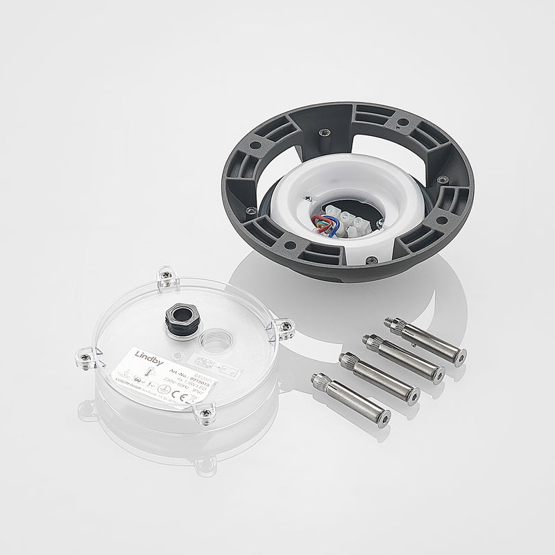Lindby LED-Bodenstrahler Huban Gartenleuchte anthrazit 4-flammig IP67 15cm - 4251911705997