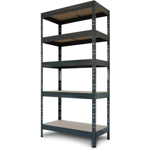 B-Ware Ar Shelving Metallregal Rivet M 210kg modular Steckregal anthrazit 180x90cm
