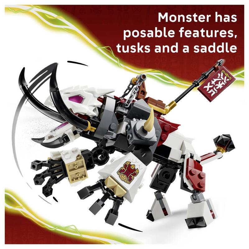 LEGO NINJAGO Zilvar Drachentier Grimtak Spielzeugmonster 3 Minifiguren 71863 - 5702018055717