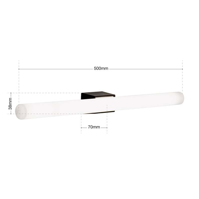 Orion LED Spiegelleuchte Wandleuchte Visagist schwarz 50 cm warmweiß dimmbar - 9003090269754