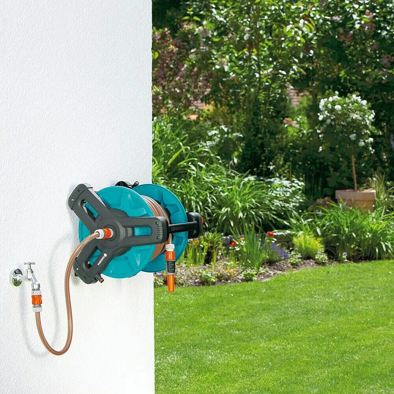 GARDENA Wand-Schlauchtrommel Classic 50 Set Schlauch 20m Gartenbewässerung mobil - 4078500800907