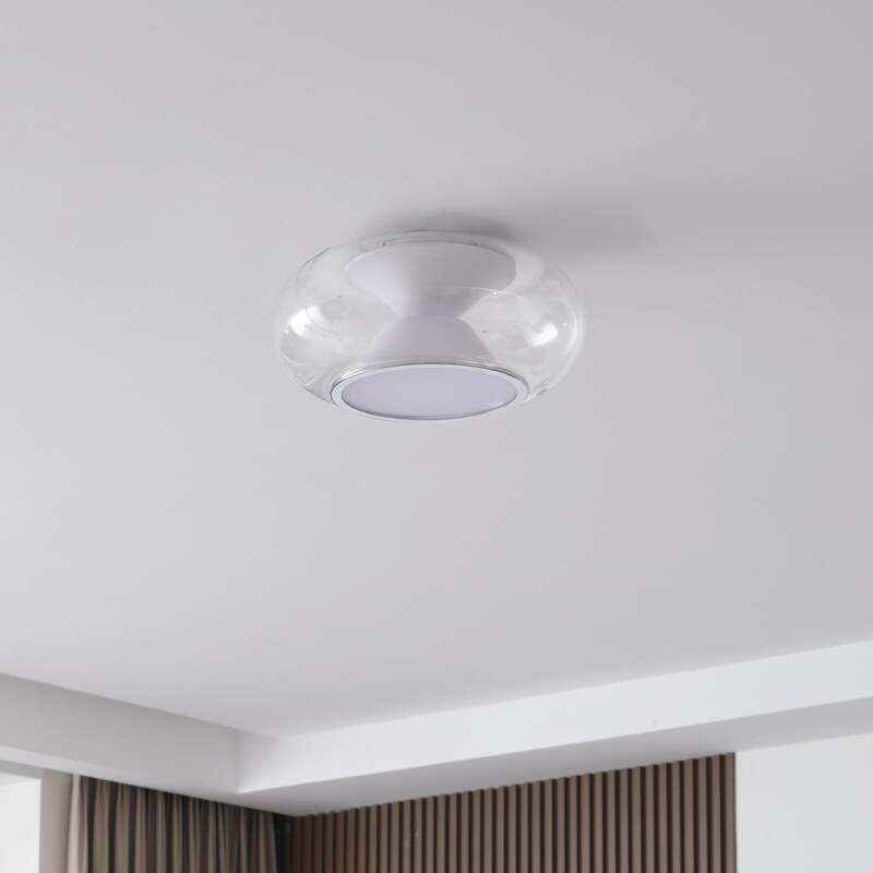 Lucande LED-Deckenleuchte Orasa Glas weiß klar Ø 43 cm 21 cm Höhe 1900 lm - 4251911778779
